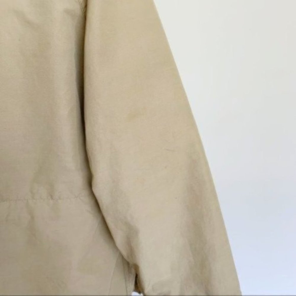 Vintage 80s Woolrich Tan Plaid Flannel Lined Hooded Anorak Utility Jacket Medium - Picture 14 of 16